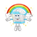 Tissue box with a rainbow. cartoon vector Royalty Free Stock Photo