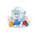 Tissue box tailor mascot. cartoon vector Royalty Free Stock Photo