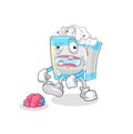 Tissue box zombie character.mascot vector Royalty Free Stock Photo