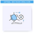 Tissue engineering line icon. Editable