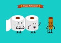 Tissue paper characters with happy retirement concept