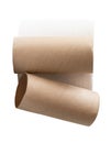 Tissue paper roll or toilet paper roll with core or tissue paper tubes in stack isolated on white background with clipping path Royalty Free Stock Photo