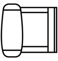 Tissue Roll Line Isolated Vector Icon fully editable Royalty Free Stock Photo