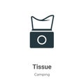 Tissue vector icon on white background. Flat vector tissue icon symbol sign from modern camping collection for mobile concept and