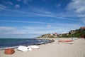 Tisvilde village and beach view Royalty Free Stock Photo