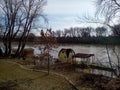 Tisza riverside in Szeged Royalty Free Stock Photo