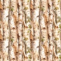 Ai rendered seamless repeat pattern of tree barks in pastel colours.