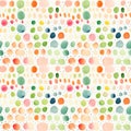 Ai rendered seamless repeat pattern with painted colourful dots