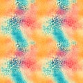 Ai rendered seamless repeat pattern with wiggly lines of dotted colours.