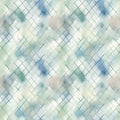 Ai rendered seamless repeat pattern of a watercolour depicting a square mesh in cold colours