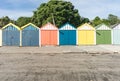 Titahi Bay boatsheds Wellington, New Zealand Royalty Free Stock Photo