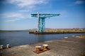 The Titan Crane at the site of John Brown`s yard in Clydebank