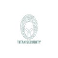 Titan fingerprint tech security logo