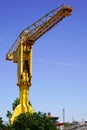 Titan yellow crane symbol of the city of nantes industrial port city