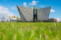 Titanic Belfast with Goliath and Samson Cranes on the background, Northern Ireland Royalty Free Stock Photo