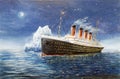 Titanic and Iceberg Royalty Free Stock Photo