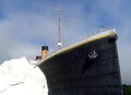 The Titanic Museum in Tennessee showing the replica of the Titanic hitting a Royalty Free Stock Photo