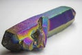 Vibrant Rainbow Titanium aura quartz double terminated crystal point