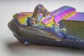 Vibrant Rainbow Titanium aura quartz double terminated crystal point