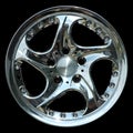 Titanium crhome car rim texture isolated