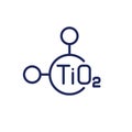 titanium dioxide molecule line icon