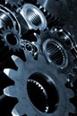 Titanium gears and cogs Royalty Free Stock Photo