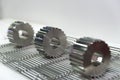 Titanium gears machine equipment engineering Royalty Free Stock Photo