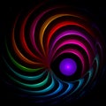 Titanium rainbow spiral