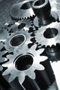 Titanium and steel gears Royalty Free Stock Photo
