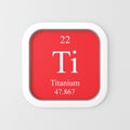 Titanium symbol from periodic table Royalty Free Stock Photo
