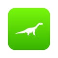 Titanosaurus dinosaur icon digital green