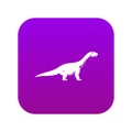 Titanosaurus dinosaur icon digital purple