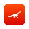 Titanosaurus dinosaur icon digital red