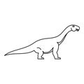 Titanosaurus icon, outline style Royalty Free Stock Photo