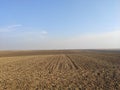 Titel hill Vojvodina Serbia flat field in autumn