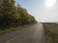 Titel hill Vojvodina Serbia nature landscape with road