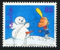 Titeuf pointing at snowman by Zep