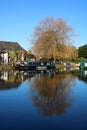 Tithe Barn canal basin, Lancaster canal, Garstang Royalty Free Stock Photo