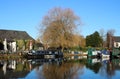 Tithe Barn canal basin, Lancaster canal, Garstang Royalty Free Stock Photo