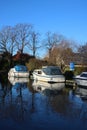 Tithe Barn moorings, Lancaster canal, Garstang Royalty Free Stock Photo