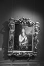 Titian Tiziano Vecellio. The Repentant Mary Magdalene. 1560s. Hermitage collection. Black and white photo Royalty Free Stock Photo
