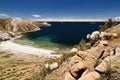 Titicaca lake, Bolivia, Isla del Sol landscape Royalty Free Stock Photo