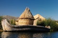 Titicaca lake, Peru, floating islands Uros Royalty Free Stock Photo