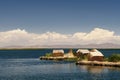 Titicaca lake, Peru, floating islands Uros Royalty Free Stock Photo
