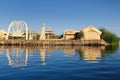 Titicaca lake, Peru, floating islands Uros Royalty Free Stock Photo