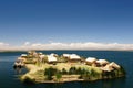 Titicaca lake, Peru, floating islands Uros Royalty Free Stock Photo