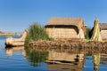 Titicaca lake, Peru, floating islands Uros Royalty Free Stock Photo