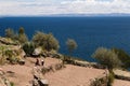 Titicaca lake, Peru, Taquile island Royalty Free Stock Photo