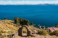 Titicaca Lake Taquile Island peruvian Andes at Puno Royalty Free Stock Photo