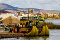 Titikaka lake Uros islands in Peru